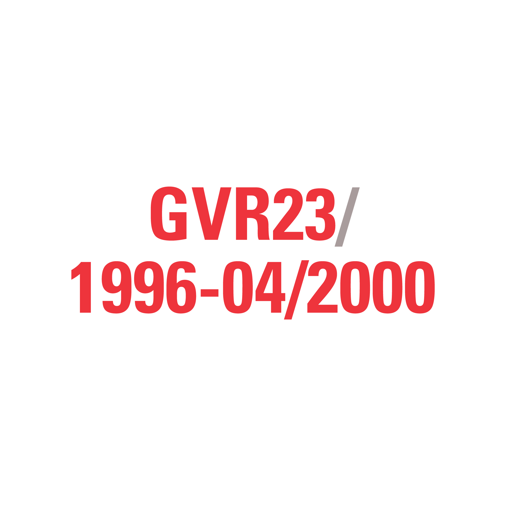 GVR23 1996-04/2000